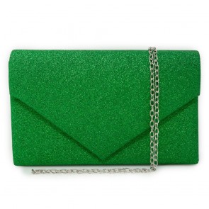 Pochette verde smeraldo glitter elegante
