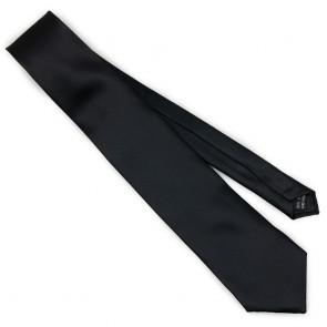 Cravatta nera seta tinta unita
