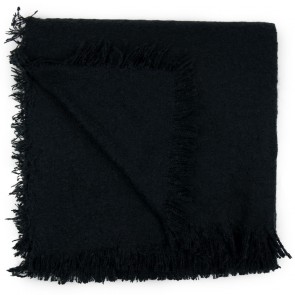 Sciarpone nero elegante in tessuto bouclé