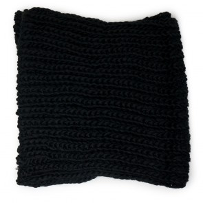 Sciarpa nera ad anello a maglia inglese