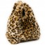 Borsa leopardata piccola di pelliccia sintetica